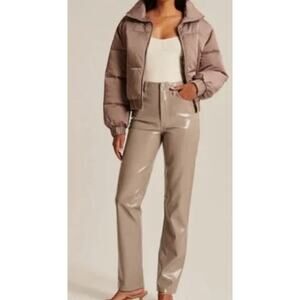 Abercrombie & Fitch Pants Womens 28 6S Vegan Leather The 90s Straight High Rise